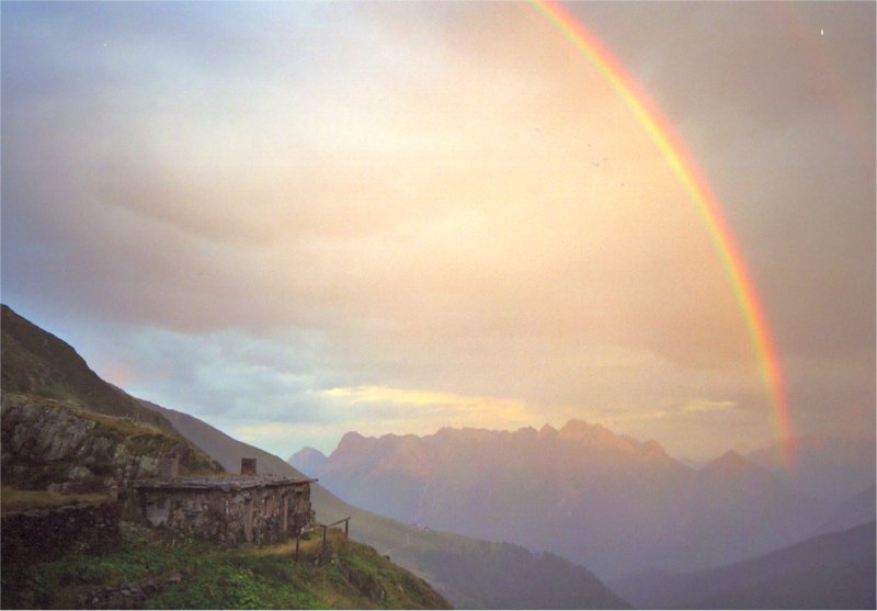 foto 50 - befestigungsanlage am tilliacher joch - alte anlage und regenbogen
